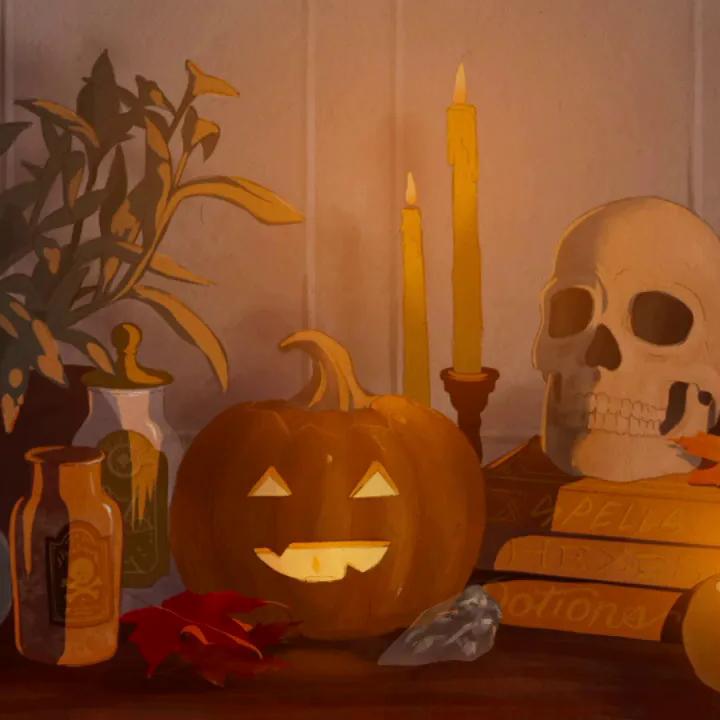 Midnight Lofi - Halloween Mini Vibe 🎃 Lofi Hip Hop Beats